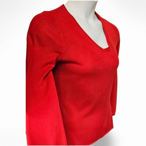 WHITE STAG CLASSIC RED V- NECK LONGSLEEVE SWEATER SIZE SMALL - Picture 4 of 13